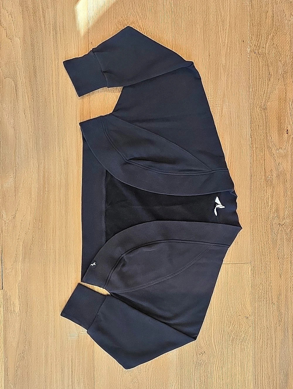 Cap Shoulder Sweatshirt in Black Size Medium